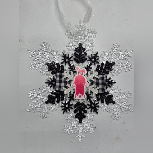 NWT Ralphie Bunny Outfit Ornament Snowflake A Christmas Story Holiday Comedy - Picture 2 of 4